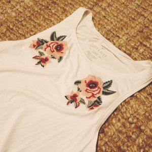 American Eagle White Flower Tank